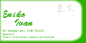 eniko ivan business card